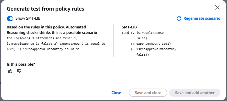 Generate Test from Policy Rules